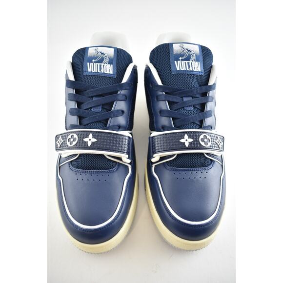 Louis Vuitton NYC Pop Up Exclusive Blue Low Top Trainer Sneaker LV 8 US 9 9.5 - Picture 6 of 12